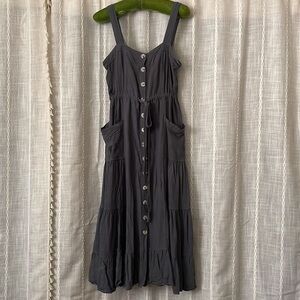 Heavy weight , grey cotton dress. L - Malibu Bum